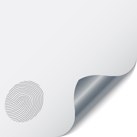 vector page with a fingerprintのイラスト素材