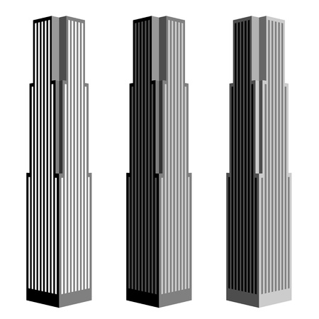 vector skyscraper symbolsのイラスト素材