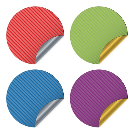 vector striped stickersのイラスト素材