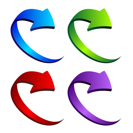 vector 3d arrowsのイラスト素材