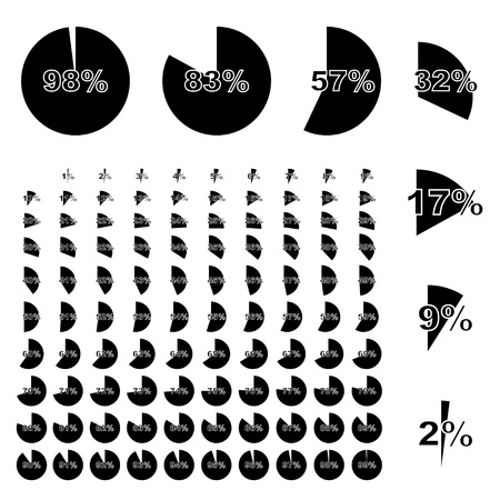 vector rounded graphsのイラスト素材