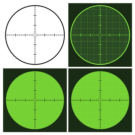 vector gun crosshair sightのイラスト素材