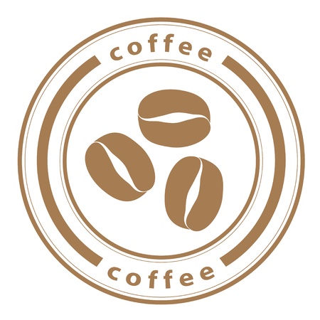 vector coffee beans stampのイラスト素材