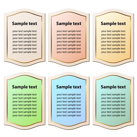 vector vintage paper labelsのイラスト素材