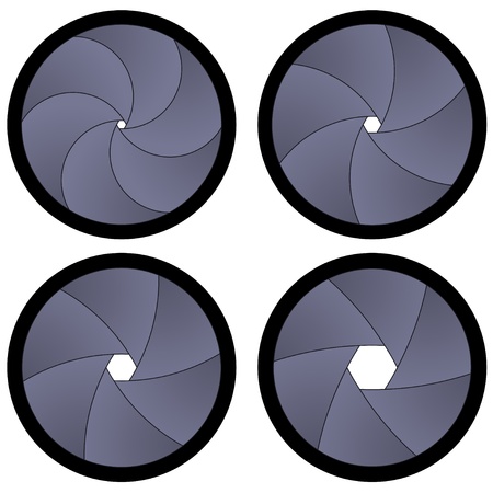 vector camera shutter aperturesのイラスト素材