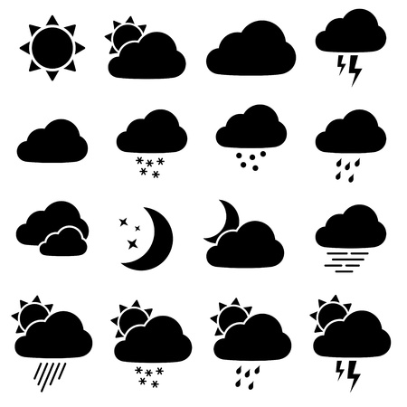 vector weather iconsのイラスト素材