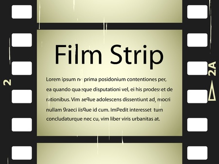vector scratched film stripのイラスト素材