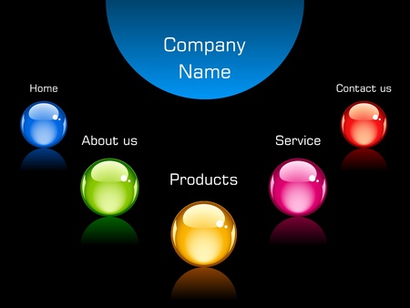 vector web navigation templateのイラスト素材