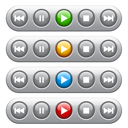 vector player panelのイラスト素材