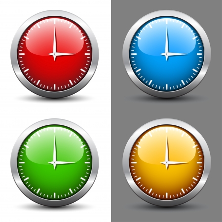 vector clock facesのイラスト素材