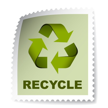 vector recycle post stampのイラスト素材