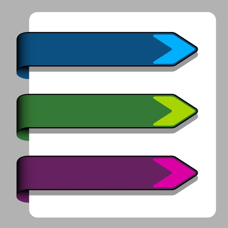 vector arrow ribbon signsのイラスト素材