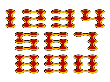 vector numbers setのイラスト素材