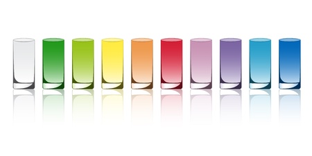 vector colored glassesのイラスト素材