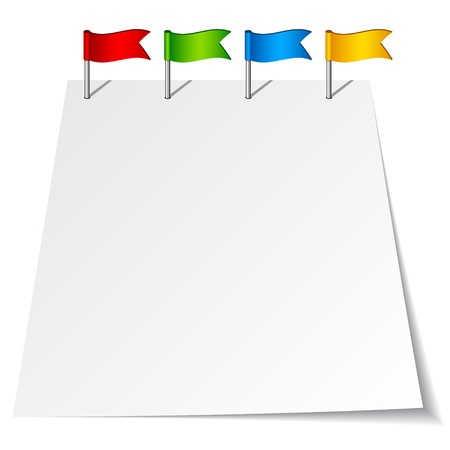 vector push pin flagsのイラスト素材