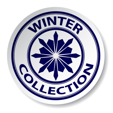 vector winter collection stickerのイラスト素材