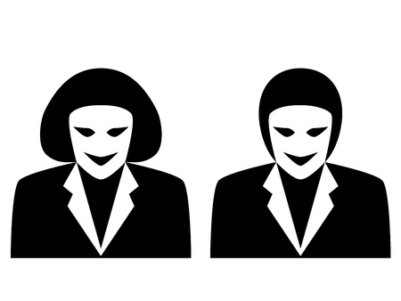 vector stylish gender avatars - male and female symbolのイラスト素材