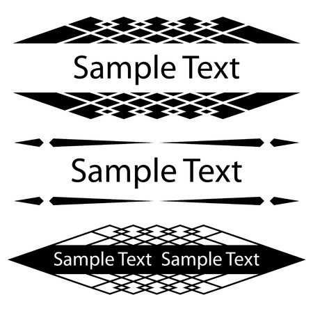 vector black ornate frames for textのイラスト素材