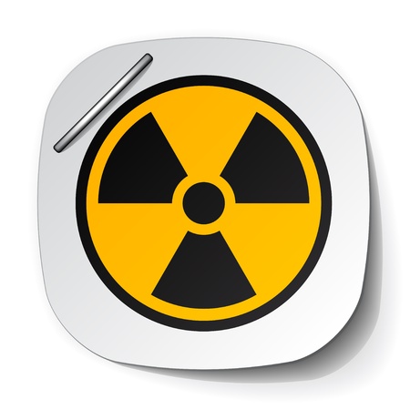 vector radiation symbol labelのイラスト素材
