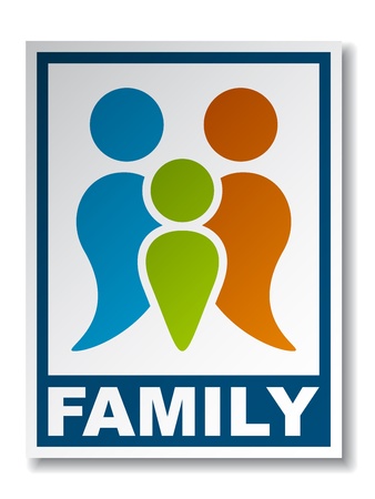 Family symbol stickerのイラスト素材