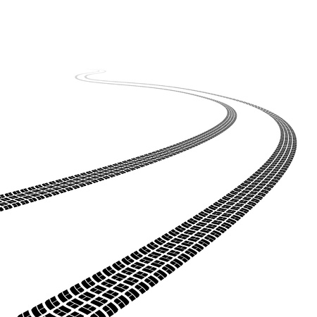 Winding trace of the tyresのイラスト素材