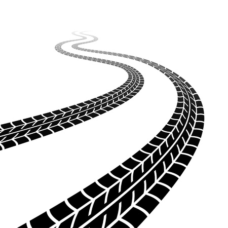Winding trace of the tyresのイラスト素材