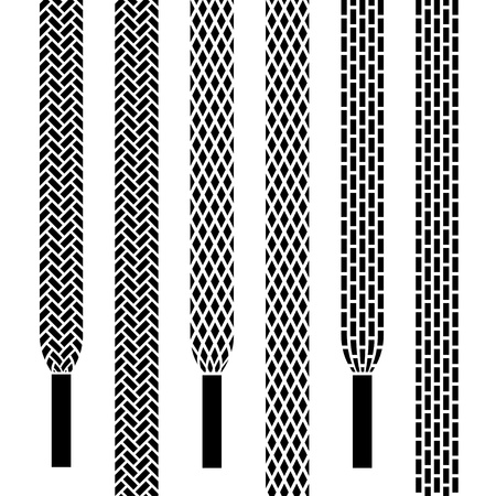 vector shoe lace seamless symbolsのイラスト素材
