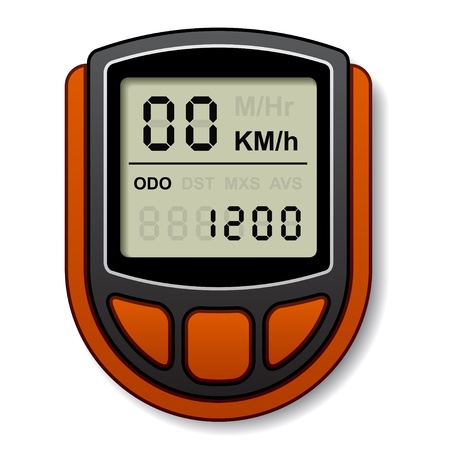 vector bicycle speedometer computerのイラスト素材
