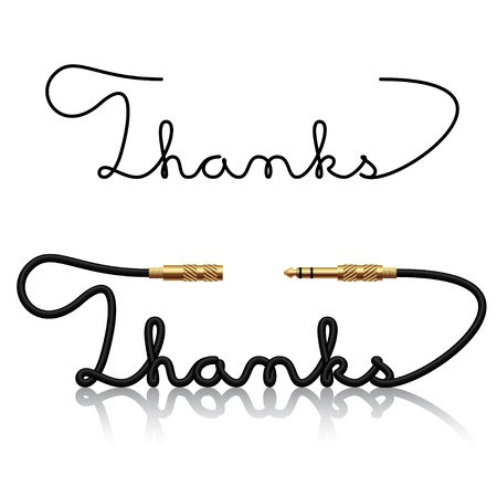 jack connectors thanks calligraphy