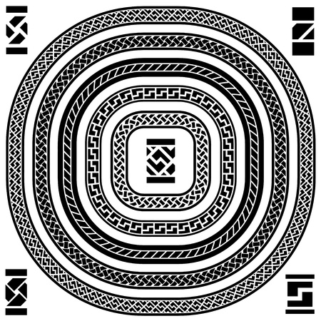 vector seamless ornamental framesのイラスト素材