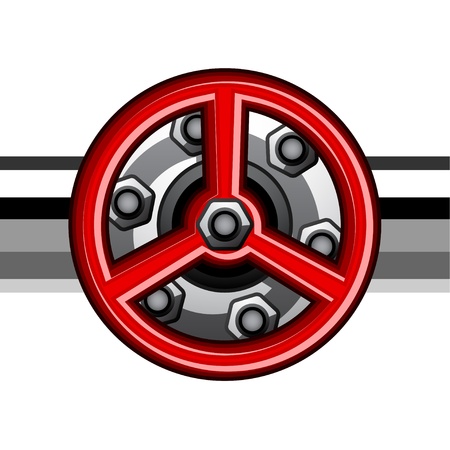 vector red industrial valveのイラスト素材