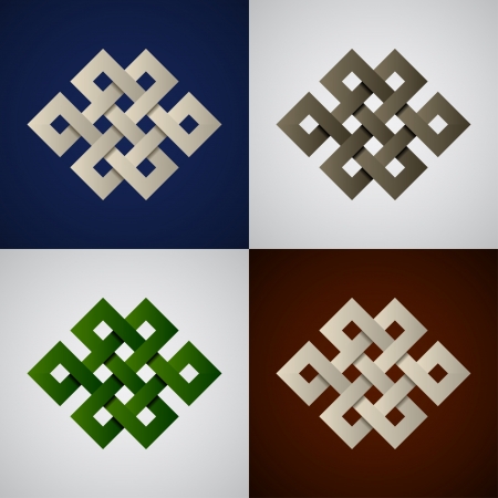 vector paper endless celtic knotsのイラスト素材