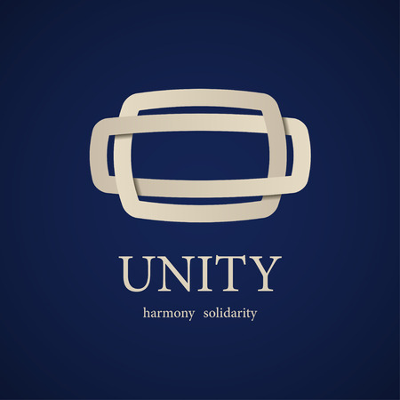 vector unity symbol design templateのイラスト素材