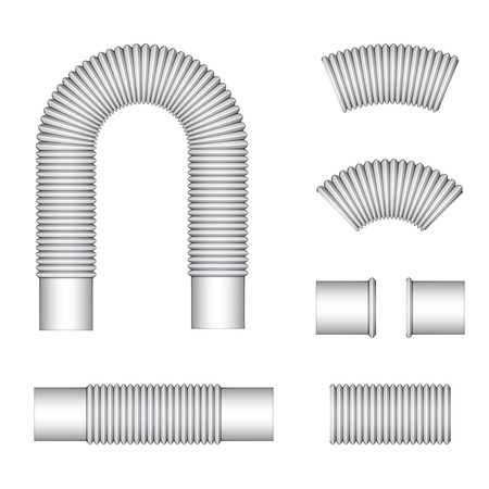 plumbing corrugated flexible tubesのイラスト素材