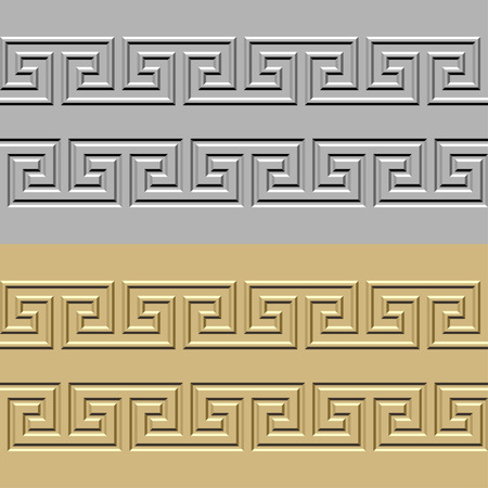 vector stone carved ancient decorationのイラスト素材