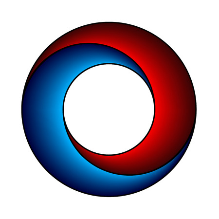 vector abstract red blue circle designのイラスト素材