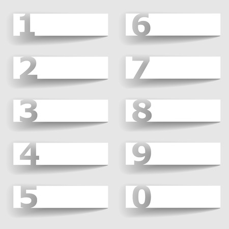 vector blank paper square number optionsのイラスト素材