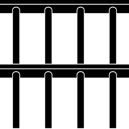 vector jail bars black symbol seamless backgroundのイラスト素材