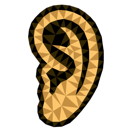 vector triangular human ear symbolsのイラスト素材