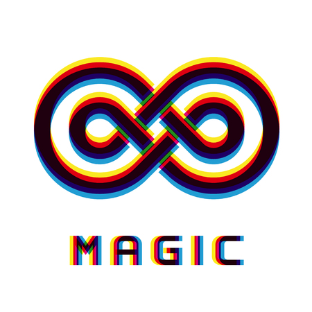 vector magic eternity distortion blur emblemのイラスト素材