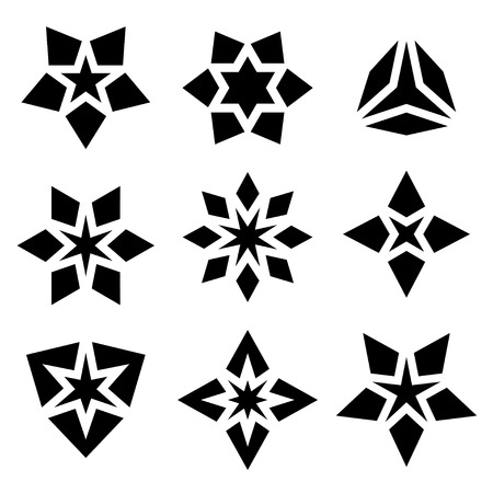 vector black star symbolsのイラスト素材