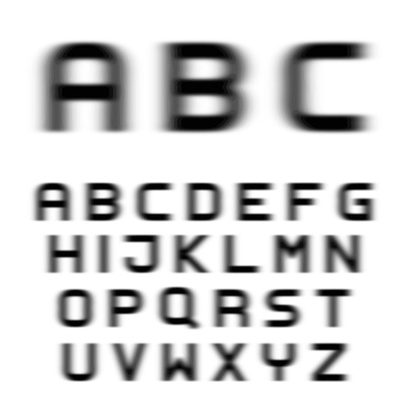 vector speed motion blur font alphabet lettersのイラスト素材