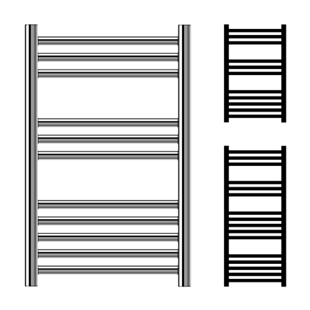 vector ladder towel rails bathroom central heating radiatorsのイラスト素材