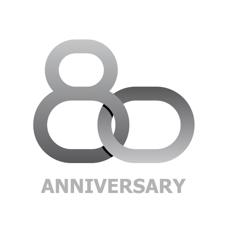 80 years anniversary symbol vectorのイラスト素材