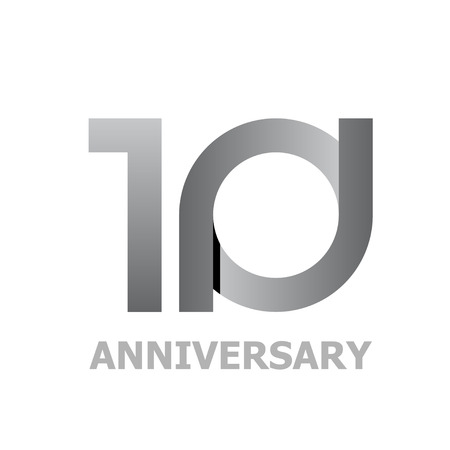 10 years anniversary number vectorのイラスト素材