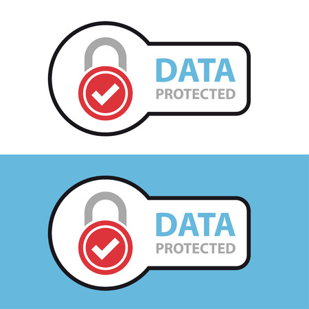 Data protected safety icon symbol vectorのイラスト素材