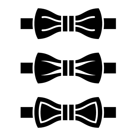 Vector bow tie black symbolsのイラスト素材