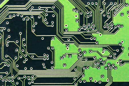 Green Print circuit board without component