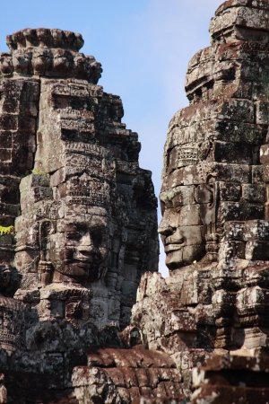 Angkor Thom is famous place in Siem reap, Cambodiaの写真素材