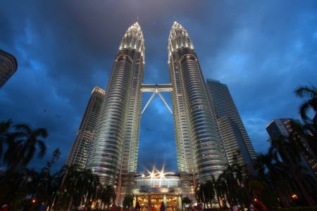 KUALA LUMPUR - FEBRUARY 12: The Petronas Twin Towers are the world's tallest twin towers. The...